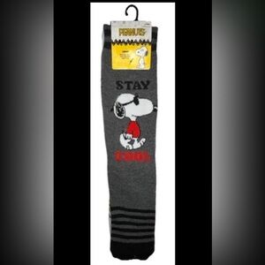 Peanuts Snoopy & Woodstock Crew Socks 2Pair Men 6.5-12 Gray White Joe Cool NEW!